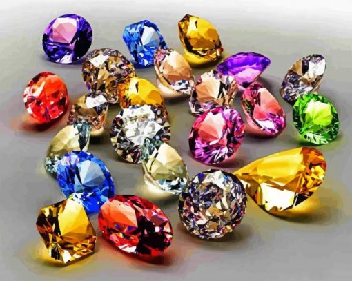 Gemstones paint by numbers