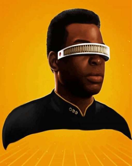 Geordi La Forge Star Trek paint by numbers