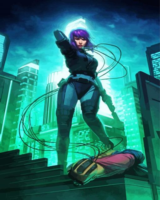 Ghost In The Shell Arise Anime Character paint by numbers