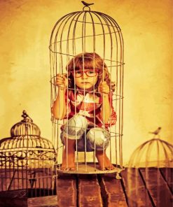 Girl In A Cage paint by numbers