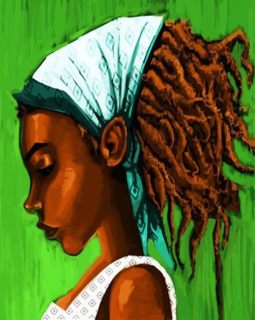 Girl In Rasta Style paint by number