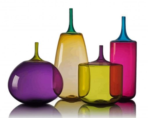 Glassware Bottles paint by number