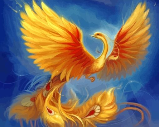 Golden Phoenix paint by numbers