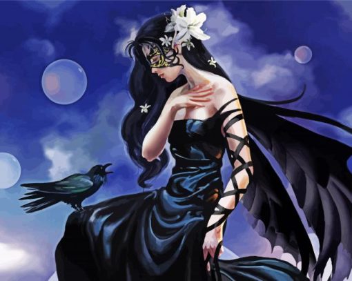 Gothic Witch paint by numbers