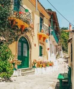 Greece Corfu Streets paint by numbers