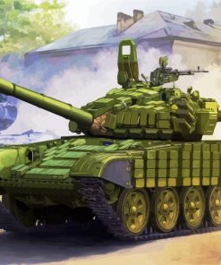 Green Military Tank paint by number