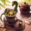 Green Tea Dragon paint by number