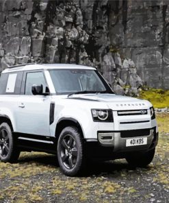 Grey Land Rover Car paint by number