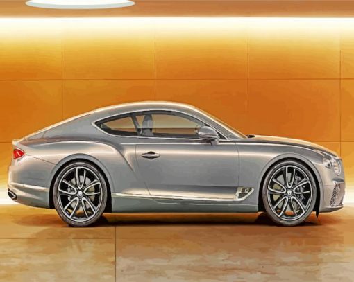 Grey Luxury Bentley Car paint by numbers