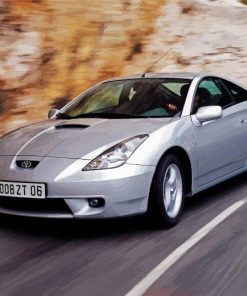 Grey Toyota Celica Car paint by number