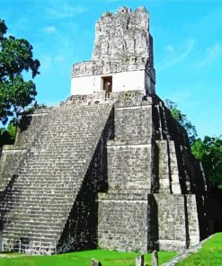 Guatemala Tikal City paint by number