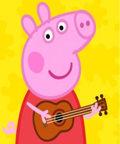 Guitarist Peppa Pig paint by number