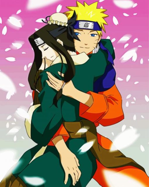 Haku And Naruto Hug paint by number