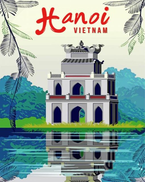 Hanoi Vietnam Poster paint by number