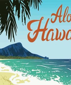 Hawaii Aloha Beach paint by numbers