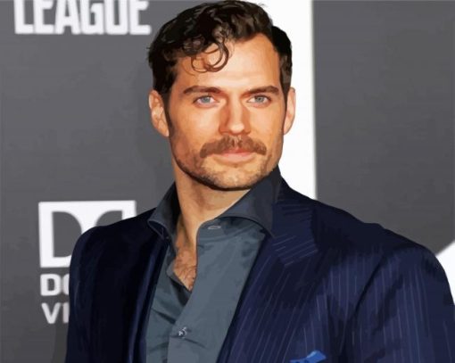 Henry Cavill Actor paint by number