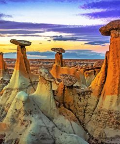 Hodoos Badlands Park paint by numbers