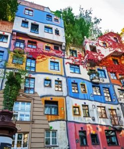 Hundertwasser House Wien paint by number