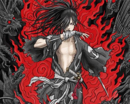 Hyakkimaru Dororo Anime paint by numbers