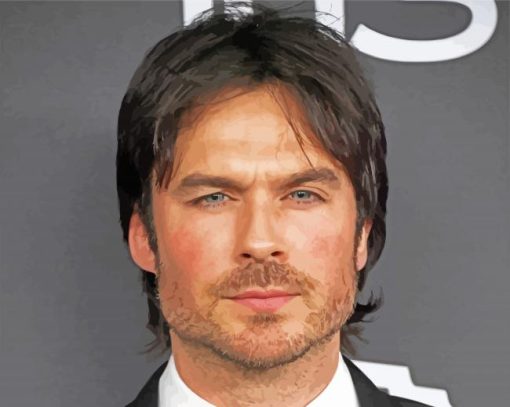 Ian Somerhalder Damon Salvatore paint by number