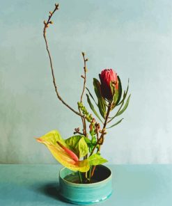 Ikebana Protea paint by number