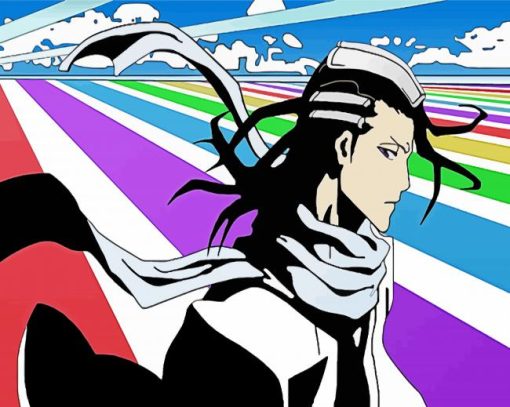 Illustration Byakuya Kuchiki paint by numbers