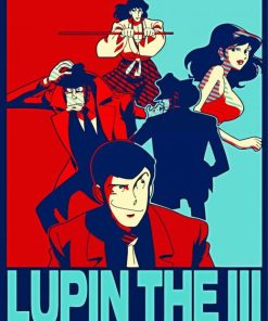 Lupin III Illustration Poster paint by numbers