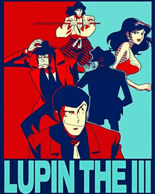 Lupin III Illustration Poster paint by numbers