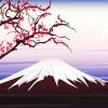 Illustration Mt Fuji paint by numbers