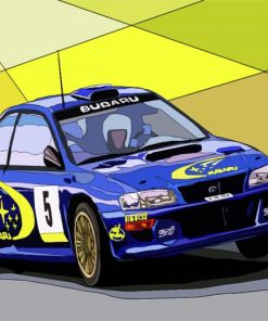 Illustration Subaru Car paint by number