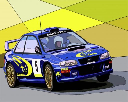 Illustration Subaru Car paint by number