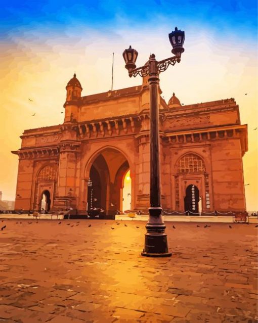 India Mumbai Gateway Of India paint by number