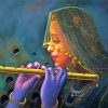 Indian Flute Player paint by numbers