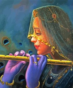 Indian Flute Player paint by numbers