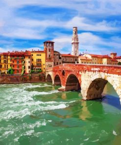 Verona Castelvecchio Bridge Paint By Number