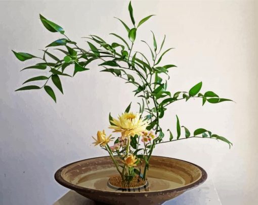 Japanese Ikebana paint by numbers