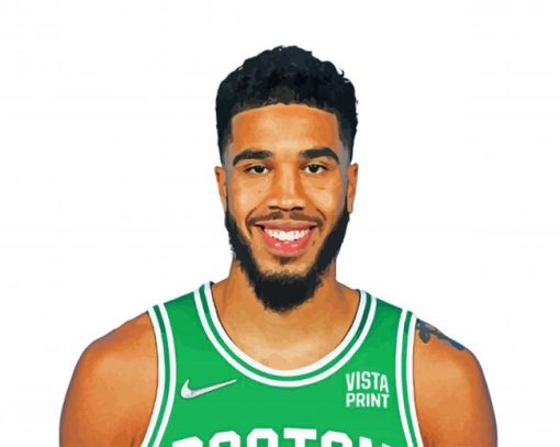 Jayson Tatum Basketball Player paint by numbers