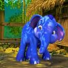 Jumbo The Blue Elephant paint by number