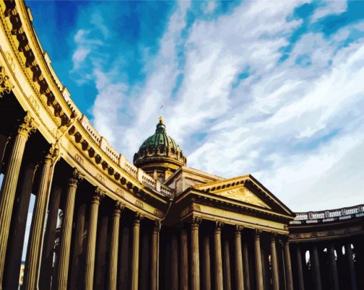 Kazan Cathedral Russia paint by number