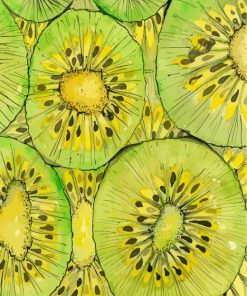 Kiwi Fruit Art paint by numbers