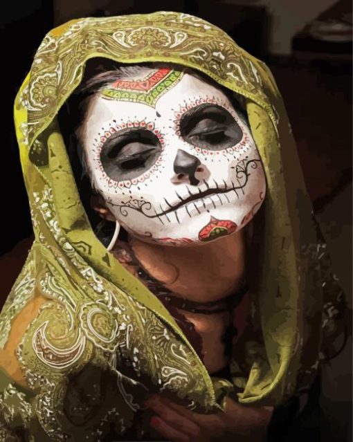 La Calavera Catrina paint by number