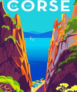 La Corse Poster paint by numbers