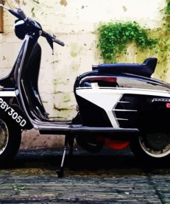 Lambretta Motor Scooter paint by numbers