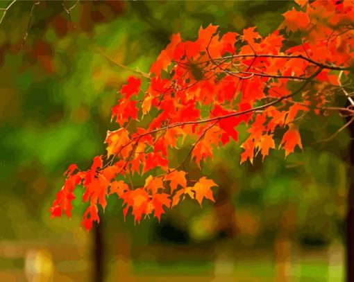 Leaves Foliage paint by number