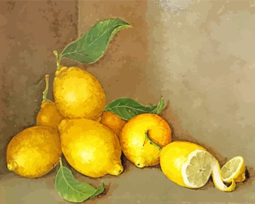 Lemons Fruit paint by numbers