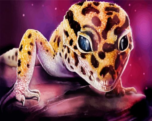 Leopard Gecko Lizard Art paint by numbers