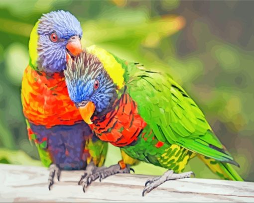 Lorikeet Birds paint by numbers