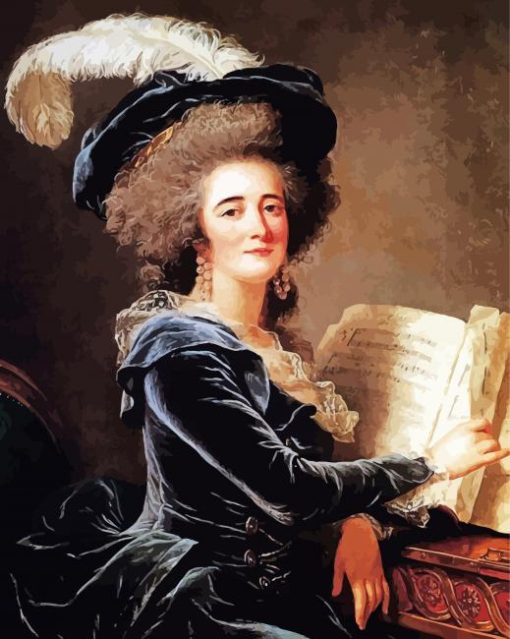 Madame De Selve Faisant De La Musique paint by number