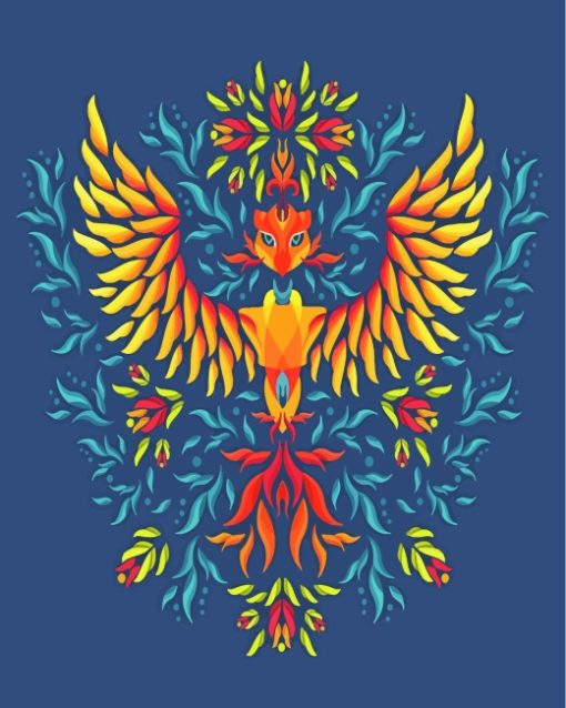 Mandala Phoenix paint by numbers