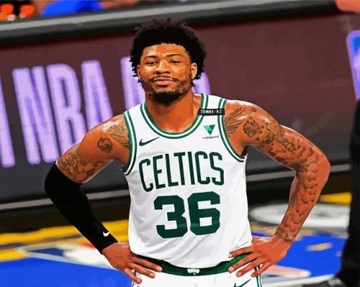 Marcus Smart Celtics paint by number